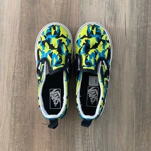 Boys Shark Print Vans Shoes